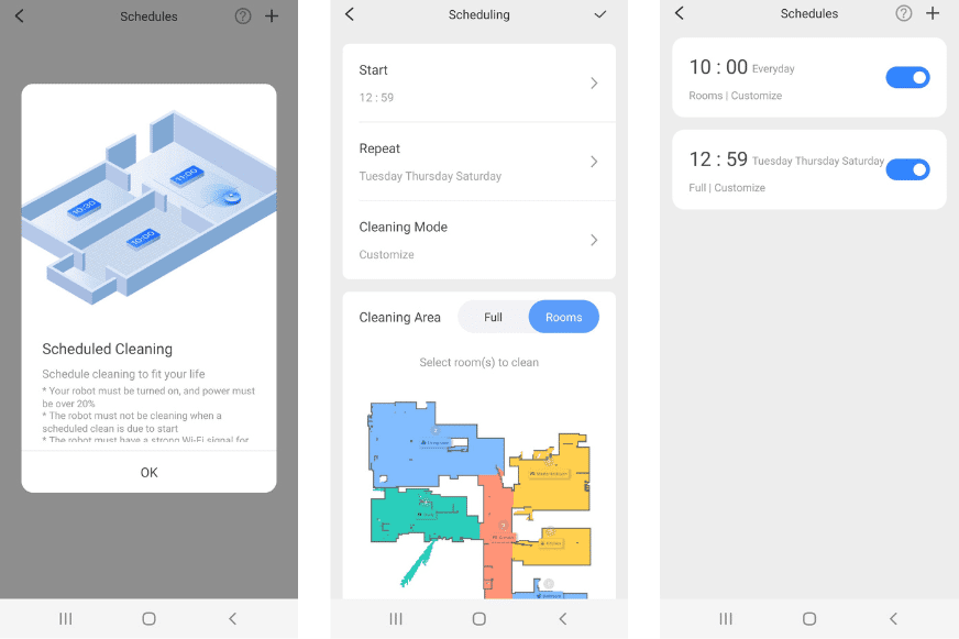 График уборки настраивается в приложении Roborock S7 Pro Ultra App